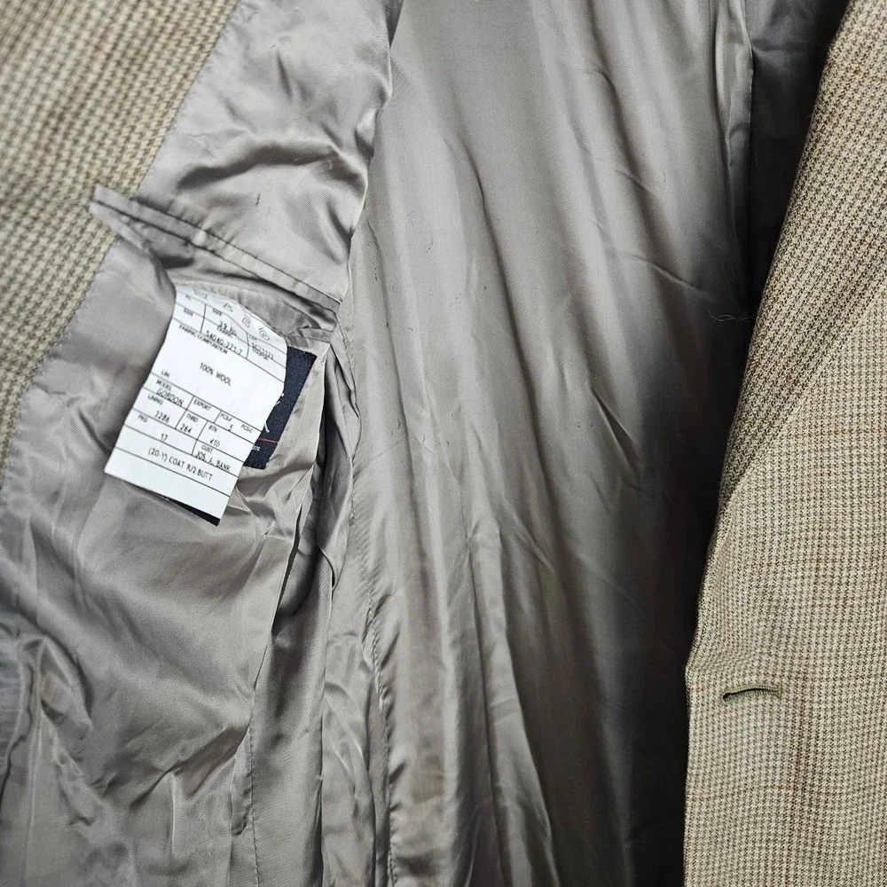 Jos. A. Bank Signature Collection Gordon Blazer 39R‎ Tan Wool Houndstooth Coat